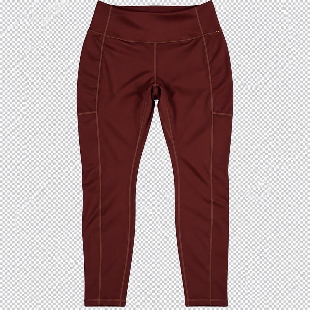 Fabletics Motion365 Womens 3X Burgundy High Rise Leggings Side Pockets Athletic